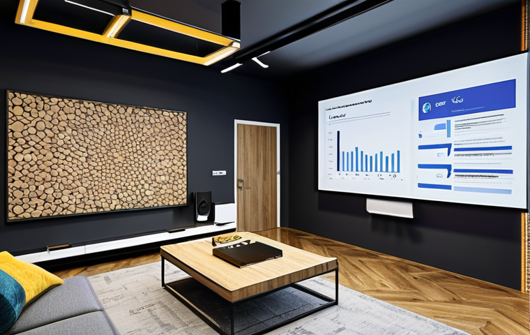 건축자재 마케팅과 건축 트렌드 연계 - Modern Smart Home Integration**

"The interior of a luxurious villa in Riyadh, featuring smart glass...