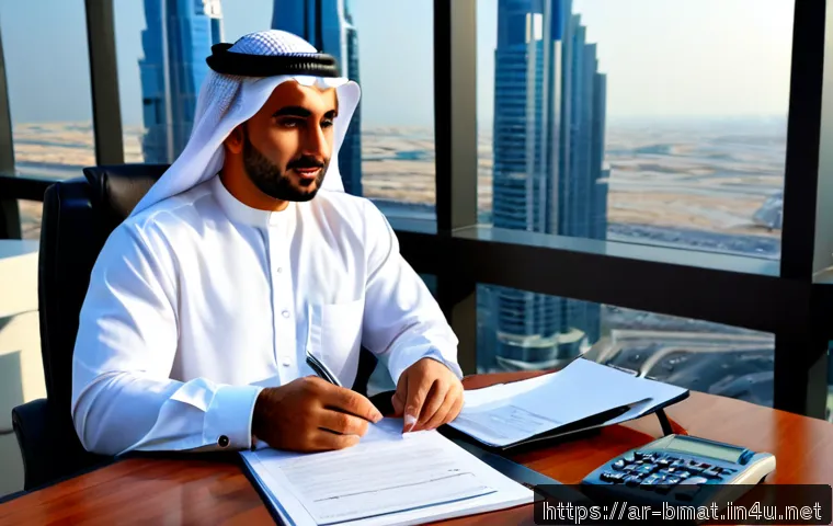 건축자재 마케팅 연봉협상 전략 - Photorealistic Gulf Arab construction materials marketing manager in a tailored business suit and tr...